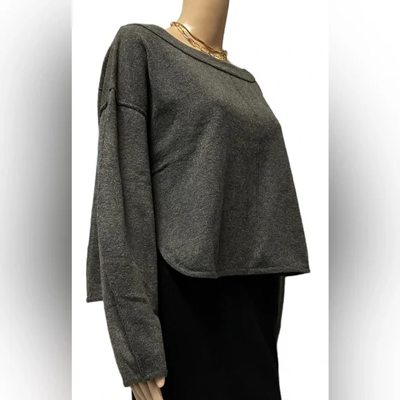 Free People XS Jamie Sweater Heather Wool Blend Gray NWoT $148 - Picture 5 of 12